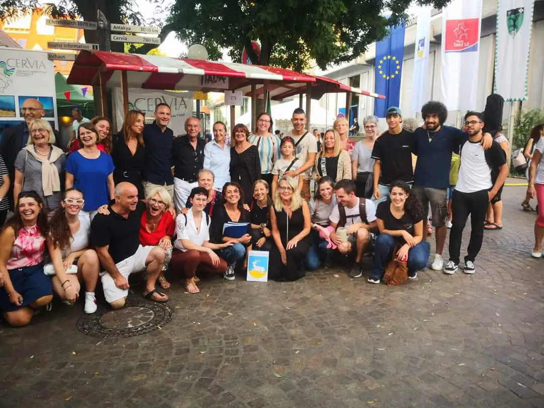 Stand von Cervia mit italienischen Freunden und Mitgliedern des SPV.